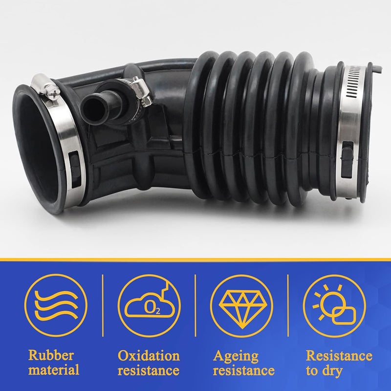 X4XZ Air Cleaner Intake Hose Tube with Clamps for 2007-2013 Nissan Altima 2.5L 4 Cylinder Engine 16576-JA000 - Image 2